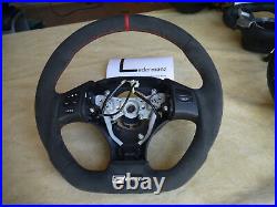 08-13 Lexus custom steering wheel is250 is220 is300 flat bottom thick Alcantara