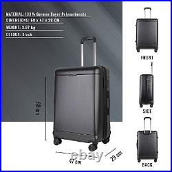 100% Polycarbonate Expandable 4 Ultra-Quiet Wheels Suitcase set trolley TSA Lock