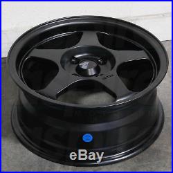 15x6.5 AVID1 AV08 AV-08 4x100 35 Matte Black Wheels Rims Set(4)