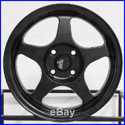 15x6.5 Matte Black Wheels AVID1 AV08 AV-08 4x100 35 (Set of 4)