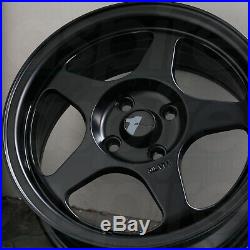 15x6.5 Matte Black Wheels AVID1 AV08 AV-08 4x100 35 (Set of 4)