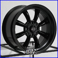 15x8 Matte Black Wheels Vors TR9 4x100/4x114.3 20 (Set of 4)