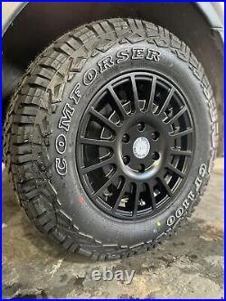 16 Mercedes Sprinter Matt Black Alloy Wheels 6x130 Crafter All Terrain Tyres