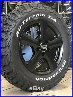 16 Vw T4 Matt Black Alloy Wheels Bfg All Terrain Tyres Rugged Offroad 5x112