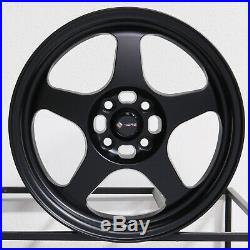 16x7 Matte Black Wheels Vors SP1 4x100 38 (Set of 4)