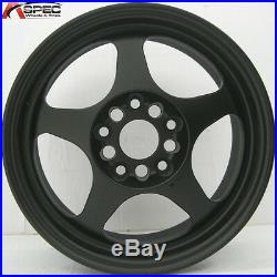 16x7 Rota Slipstream Wheels 5x114.3 Flat Black Rims Et40mm Fits CIVIC 2006-2012