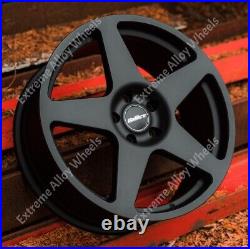 17 Black Five Alloy Wheels Fits Bmw 1502 1602 1802 E21 E30 Retro 4x100