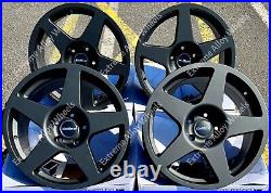 17 Black Five Alloy Wheels Fits Bmw 1502 1602 1802 E21 E30 Retro 4x100