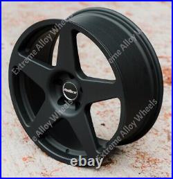 17 Black Five Alloy Wheels Fits Bmw 1502 1602 1802 E21 E30 Retro 4x100