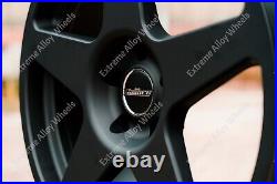 17 Black Five Alloy Wheels Fits Bmw 1502 1602 1802 E21 E30 Retro 4x100