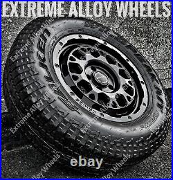 17 Black K2 Alloy Wheels Fits Peugeot Boxer Maxi 5x130 + Falken All Terrain