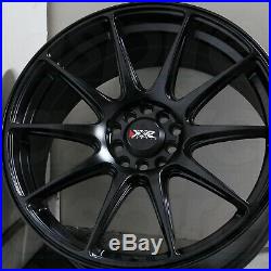 17x7.5 Flat Black Wheels XXR 527 4x100/4x114.3 40 (Set of 4)