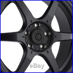 17x7.5 Konig Backbone Wheels 5x100mm Rim Et45 Matte Black Fits Wrx Celica Tc