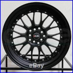 17x7 Flat Black Wheels XXR 521 5x100/5x114.3 38 (Set of 4)
