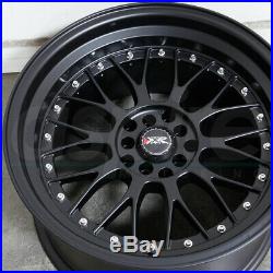 17x7 Flat Black Wheels XXR 521 5x100/5x114.3 38 (Set of 4)