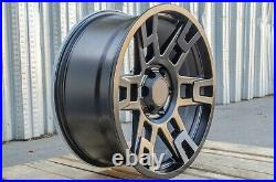 17x8 +5 6x139.7 Matte Black Wheels Rim Fits Tacoma Fj Cruiser Lexus Gx460 Gx470