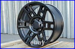 17x8 +5 6x139.7 Matte Black Wheels Rim Fits Tacoma Fj Cruiser Lexus Gx460 Gx470