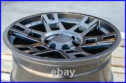 17x8 +5 6x139.7 Matte Black Wheels Rim Fits Tacoma Fj Cruiser Lexus Gx460 Gx470