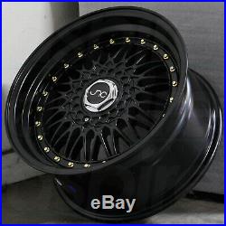 17x8.5 Matte Black. Wheels JNC 004 JNC004 5x100/5x114.3 15 (Set of 4)