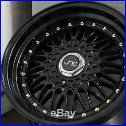 17x8.5 Matte Black. Wheels JNC 004 JNC004 5x100/5x114.3 15 (Set of 4)