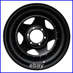 17x8 John Red Steel Black Matt Rims Wheels 6x139,7 Et-20 Toyota Nissan Ford Isuz