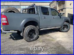 17x8 John Red Steel Black Matt Rims Wheels 6x139,7 Et-20 Toyota Nissan Ford Isuz