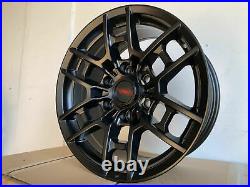 17x8 Matte Black Wheels Fit Toyota 4Runner Tacoma Pre Runner 6x139 +5 Rims Set