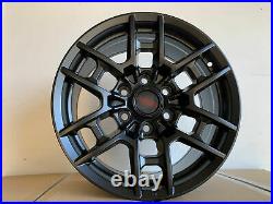 17x8 Matte Black Wheels Fit Toyota 4Runner Tacoma Pre Runner 6x139 +5 Rims Set