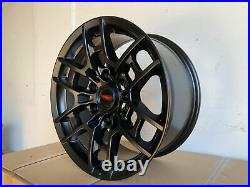 17x8 Matte Black Wheels Fit Toyota 4Runner Tacoma Pre Runner 6x139 +5 Rims Set