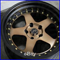 17x9 Matte Bronze Black Lip. Wheels JNC 010 JNC010 4x100/4x114.3 20 (Set of 4)