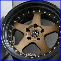 17x9 Matte Bronze Black Lip. Wheels JNC 010 JNC010 5x100/5x114.3 25 (Set of 4)