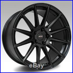 18 Alloy Wheels 5x114.3 Concave Staggered Multi Spoke Matt Black Ayr 02 Mb