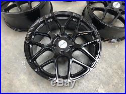 18 Alloy Wheels LKW LK0.8 BMW 3 Series E90 E91 E92 F30 GLOSS Black Staggered