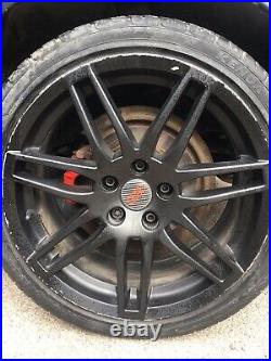 18 Audi RS4 Style Alloy Wheels With Tyres Matt Black 5x100
