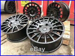 18 Ford Transit Custom Alloy Wheels 5x160 Aluwerks Piranha Black Matt