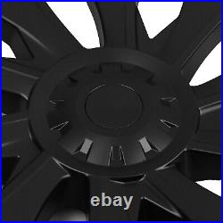 18 Hubcap Wheel Rim Cover Matte Black For Tesla Model 3 2017-22 Whirlwind Style
