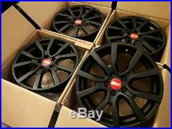 18 Inch Alloy Wheels Matt Satin Black Alloys Vw Golf Scirocco Caddy Audi A3 Q3