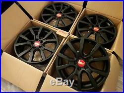 18 Inch Alloy Wheels Matt Satin Black Alloys Vw Golf Scirocco Caddy Audi A3 Q3