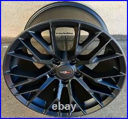 18 Inch Wheels 18x8.5 5x120.65 Black Fit Corvette Firebird Camaro 18 Rims Set 4