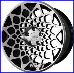 18 Radi8 r8b12 Gloss black / machined Wheels FREE DELIVERY