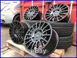 18 Transit Rs Style Alloy Wheel Matt Black Fitted Tyres Ford Transit Custom Van