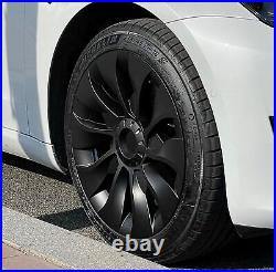 18 Wheel Cover Hubcaps Rim Cover Matte Black For Tesla Model 3 2017-2023