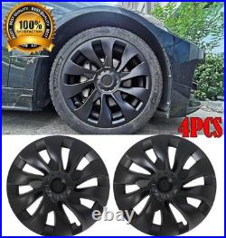 18 Wheel Cover Hubcaps Rim Cover Matte Black For Tesla Model 3 2017-2023 4pcs