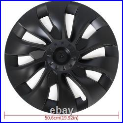 18 Wheel Cover Hubcaps Rim Cover Matte Black For Tesla Model 3 2017-2023 4pcs