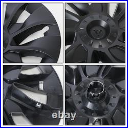 18 Wheel Cover Hubcaps Rim Cover Matte Black For Tesla Model 3 2017-2023 4pcs