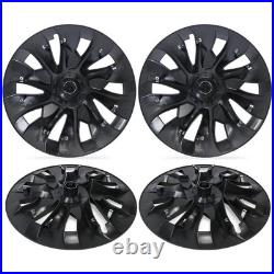 18 Wheel Cover Hubcaps Rim Cover Matte Black For Tesla Model 3 2017-2023 4pcs