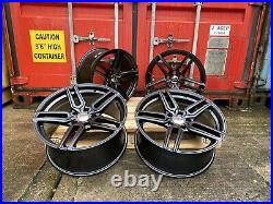 18 x4 New TTRS Rotor Style Alloy Wheels MATT BLACK TW5 Audi A3 A4 A6 5x112