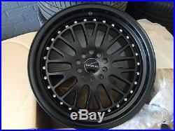 18x8.5/9.5 dare dcc alloy wheels matt black bmw e90/e46 3 series with tyres