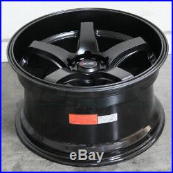 18x8.5 Flat Black Wheels XXR 555 5x100/5x114.3 35 (Set of 4)