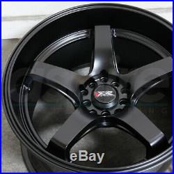 18x8.5 Flat Black Wheels XXR 555 5x100/5x114.3 35 (Set of 4)